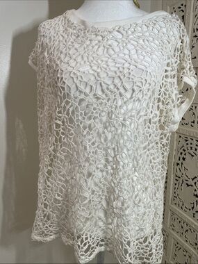 America Rag CIA Crochet Overlay Tunic Top - Lightweight Layering